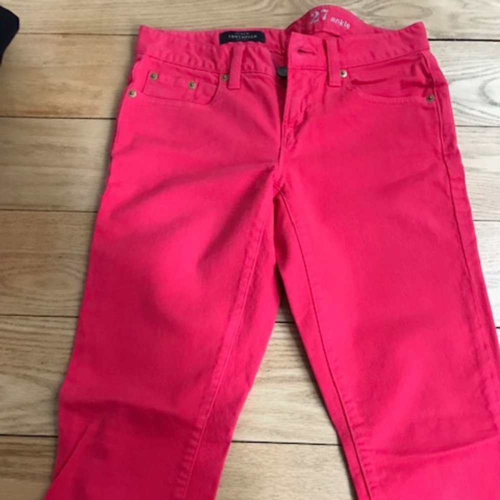 Women's Red JCREW toothpick size 27 for sale Washed out look tags available